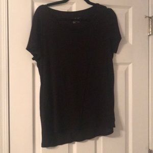 black tee - scoop neck